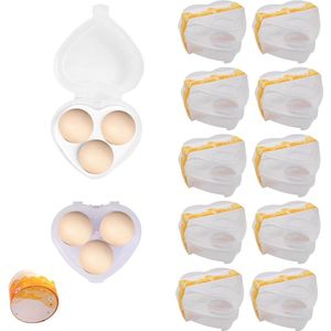 Hartvormige eierdozen - 12 stuks - herbruikbare eiermandjeshouder - Valentijnsdagcadeaus - kippenliefhebbers