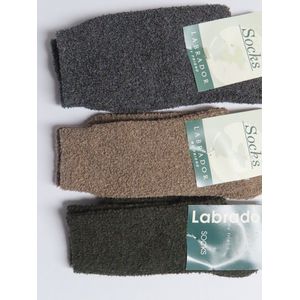 Sokken - 3 pack - Groen , bruin , grijst - 30/33