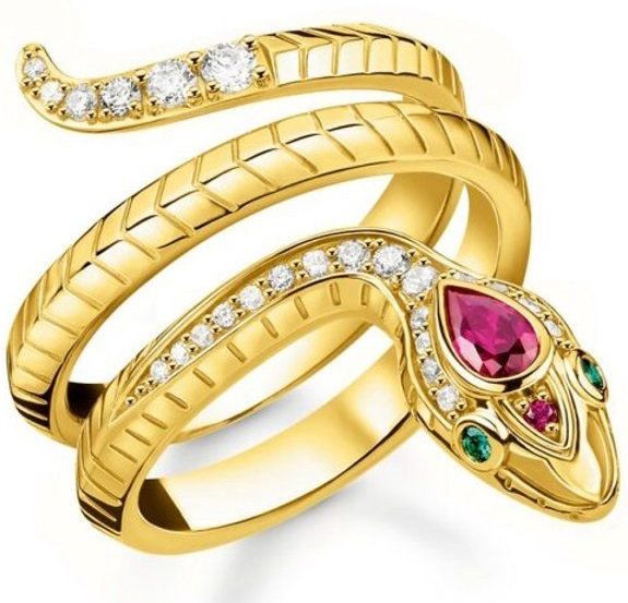 Thomas Sabo - TR2305-488 - Ring - Apple & Snake - Gerecycled Zilver - Zirkoon