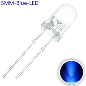 OTRONIC® 10x LED Diode Transparant 5mm Blauw 3V