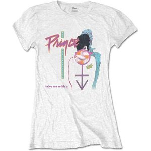 Prince - Take Me With U Dames T-shirt - M - Wit