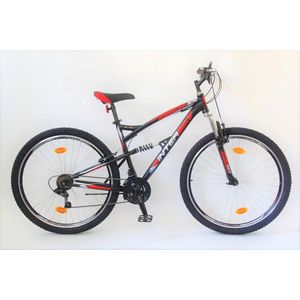 Sprint Paralax - Mountainbike 29 inch - Met 18 versnellingen Shimano - Voor dames en heren - Zwart/Rood - Framemaat:48 cm- BK21BS0081 R10