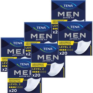 TENA Men - Active Fit Level 2 - Inlegverband - 6 pakken - 120 stuks