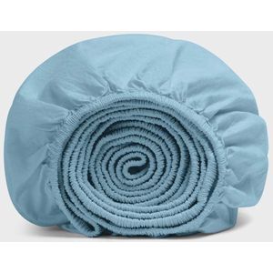 Hoeslaken - Gewassen Percal Katoen - Lichtgrijs - 100% Biologisch