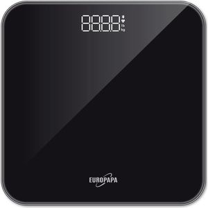 Digitale Personenweegschaal met Helder LCD Display - 180 kg Capaciteit, Nauwkeurige Gewicht- en BMI-Meting, Zwart