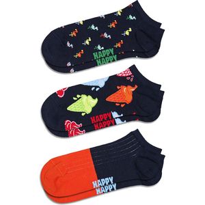 Happy Socks 3P sneakersokken navy blauw - 36-40