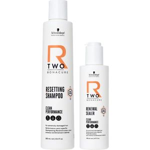Schwarzkopf - R-TWO - Resetting Shampoo 250 ml & Renewal Sealer - Voordeelset voor beschadigd haar