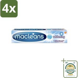 Macleans - Tandpasta - Whitening - Verwijdert Vlekken & Versterkt Tandglazuur - 100 ml - Voordeelverpakking - 4 stuks - Tanden bleken - Macleans