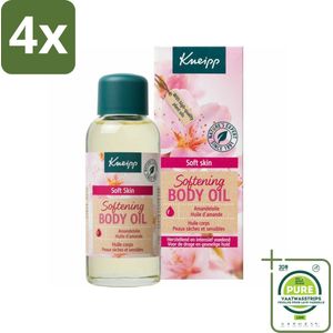 Kneipp - Huidolie - Soft Skin - Amandelbloesem - Voor zachte & soepele huid - 100 ml - Voordeelverpakking - 4 stuks - Huidolie - Droge huid