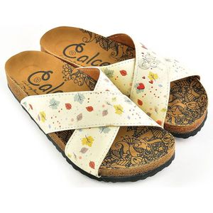 GOBY - Leafes - Slippers - Sandalen -Hoge kwaliteit - Handmade - Maat 35
