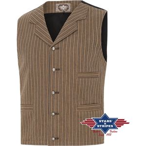 Stars & Stripes - Old Western Style Vest Earl - Maat XL