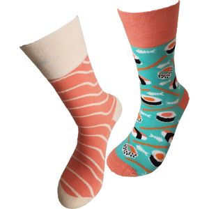 Verjaardag cadeautje voor hem en haar - Sokken - Sushi Sokken - Leuke sokken - Vrolijke sokken - Luckyday Socks - Sokken met tekst - Aparte Sokken - Socks waar je Happy van wordt - Maat 37-44