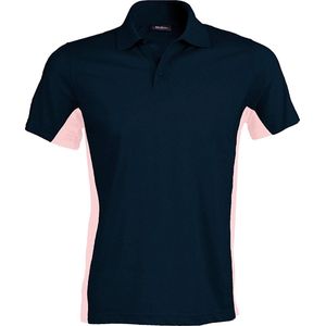 Kariban Heren Poloshirt met korte mouwen (Dual Colour) (Marine / Roze)