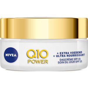 NIVEA - Q10 Power Dagcrème Extra Voedend - Anti-Rimpel Crème - SPF 15 - Biologische Arganolie - Droge huid - 50 ml - 1 stuk