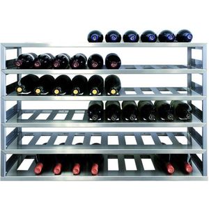 Wijnrek Vrijstaand wijnrek basismodule voor 12 wijnflessen kleur Rvs