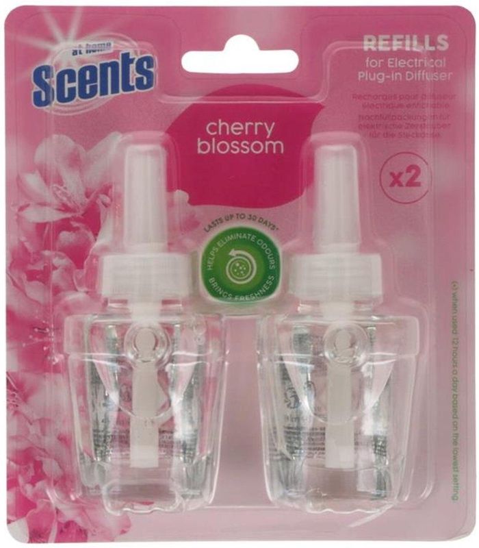 At Home - Elektrische Luchtverfrisser - Kers - 2 Navullingen 19ml