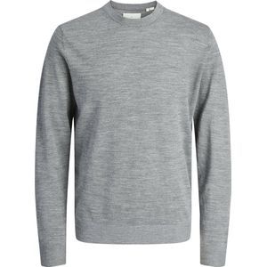 Jack & Jones - JPRBLAMARK MERINO KNIT CREW NECK - Trui - Medium Grey Melange