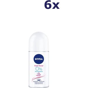 6x Nivea deodorant roller 50ml Fresh Flower