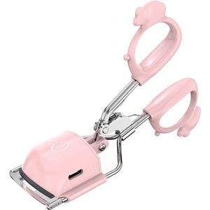 Elektrische wimperkruller - Verwarmde wimperkruller - Temperatuurregeling met twee snelheden - Wimperkruller van roestvrij staal - Passend wimpercurveontwerp - Langdurige instelling - USB-wimperkruller - Roze