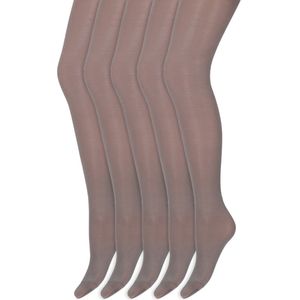 Glans panty | 35 Denier | Merk: Marianne | Maat: S t/m XXL | Kleur: Zilver | 5 Paar