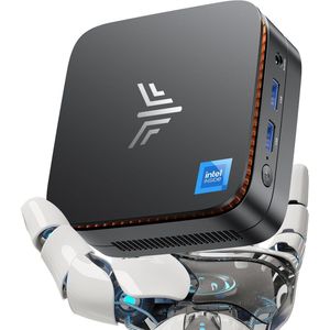 NiPoGi E1 4K Mini PC - Intel 12th N95 - 16GB DDR4 512 SSD ,Mini pc desktops met WIFI 5 BT4.2 Windows 11 Pro