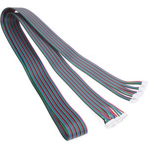 XH2.54-kabel 5 Stuks Vrouwelijke Connectorkabel voor Nema16 Nema17 Stappenmotor Duurzaam PVC-materiaal 1 M Lang Gemakkelijk Te Gebruiken 5-delige Set PH2.0-XH2.54-connector