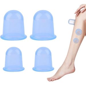 4 Stuks Cellulitis Zuignap - Gezicht Zuignap - Massage Zuignap - Siliconenzuignap - Anti-Rimpel Gezicht Zuignap - Kiné Massage Zuignap - Huidverzorging - Schoonheidsproducten