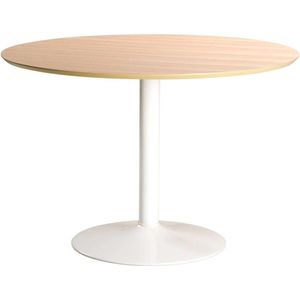 Belfurn - Marika Ronde eettafel Ø 110 cm met licht eiken bovenblad