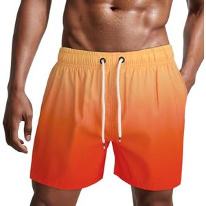 Korte herenzwembroek - Sneldrogende strandbroek voor heren met gaasvoering