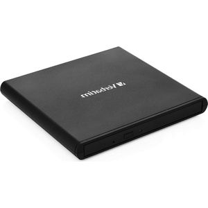 Externe Slimline CD/DVD-Brander - Draagbaar USB 3.0 - Zwart