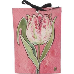 Geurzakje Roze papagaaie tulp (english rose) 17x11,5cm