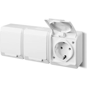 Lexium Buitenstopcontact - Buitenstopcontacten waterdicht - Tuinstopcontact - Contactdoos voor buiten