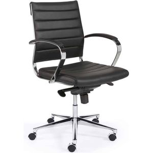 ABC Kantoormeubelen ergonomische bureaustoel design 600 lage rug zwart met wielen