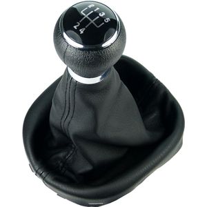 Pookkknopset Geschikt voor Volkswagen Touran zwart 03-2003/ 07-2010 of Caddy 5 versnellingen VW pook versnellingspook Vw Touran pookhoes