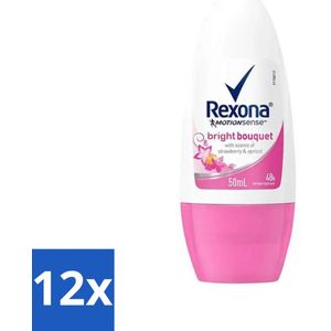 12 x Rexona - Bright Bouquet - Deo Roll-on - 50 ml - Deodorant - Antitranspirant - Rexona - Bright Bouquet - Roll-on