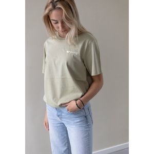 ORGANIC YOUNG TEE green with logo
