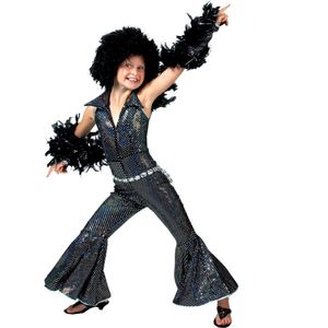 Verkleedpak disco glitter meisje Boogie Jumpsuit 164