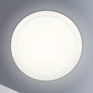 Lumare LED Plafondlamp 24W Extra Vlak Rond 1800lm 330mm IP44 Plafondlamp voor Woonkamer Badkamer Keuken Hal Kelder Badkamer Wandlamp Inbouwspot Opbouw Modern Warm Wit [Energie Klasse F].