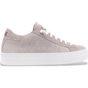 P448 - S25THEA77 - Leren Sneakers - Nude - Plat - Veters - Casual