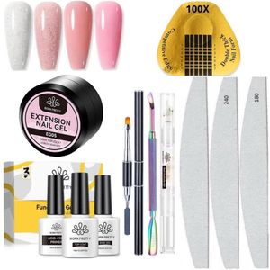 Born Pretty - Extension gel - Set - HEMA-vrij - Builder gel - Nagelgel - UV gel builder - Gel -Nagelverlenging - Buildergel - Builder gel gel nagels - UV gel - Gel nagels - Gelnagels