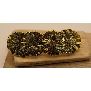 Haarclip van koperen bladeren - koperen natuur haarclip - natuurlijke haarclips - haarclip goud - haarclip zilver - haarclip koper - haarclip nikkel - haarspelden meisjes - klassiek haarclip - haarclip natuur structuur - leuke haarclip - cadeau vrouw