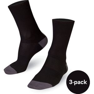 BIORACER Fietssokken Multipack - Unisex Wielrensokken voor Optimaal Comfort - Zwart - Maat 36-38 - 3 Stuks