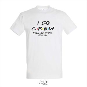 Vrijgezellenfeest T-shirt I Do Crew - Grappig T-shirt met 100% Katoenen Ronde Hals - Wit - Maat XXL - bride to be - team bride
