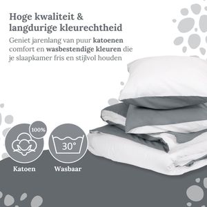 Ten Cate Katoenen Double Face Tweepersoons Dekbedovertrek - Dekbedovertrek 200x200/220 - Ibiza - inclusief twee bijpassende kussenslopen 60x70 cm