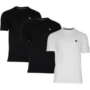 Donnay Donnay Heren - 3-Pack - T-Shirt Vince - Zwart & Wit