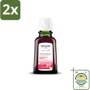 WELEDA - Mondwater geconcentreerd - Ratanhia - 50 ml - Voordeelverpakking - 2 stuks - Natuurlijke mondverzorging - Ratanhia