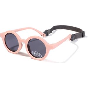Baby zonnebril - flexibel - met bandje - Roze- silicone