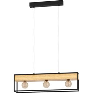 EGLO Libertad 1 Hanglamp - E27 - 76 cm - Zwart/Bruin