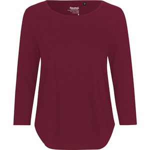 Neutral Ladies´ Three Quarter Sleeve T-Shirt NE81006 - Bordeaux - XS