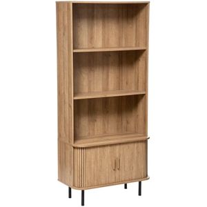 Boekenkast Industrieel met 2 Deuren - Opbergkast met deuren (179,5x80x40cm) - Boekenrek Kind Industrieel Hout - Boekenrek Kinderkamer - Boekenkast Kind - Boekenkastje - Boekenkast Kinderkamer